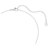 Symbolica pendant, Crystal pearl, Round cut, Pavé, Horse shoe, White