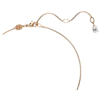 Symbolica pendant, Round cut, Pavé, Horse shoe, Red, 18K rose gold finish