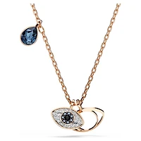 Symbolica pendant, Eye, Multicoloured, Rose gold-tone plated by SWAROVSKI