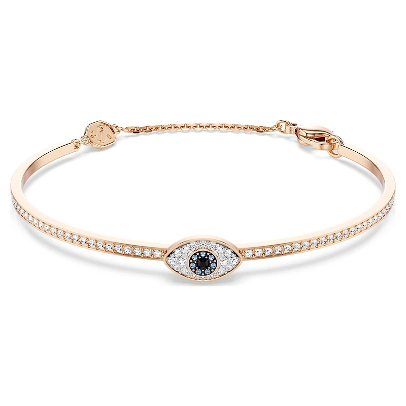 Symbolica bangle, Eye, Multicoloured, 18K rose gold finish