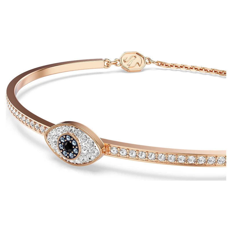 Symbolica bangle, Eye, Multicoloured, 18K rose gold finish
