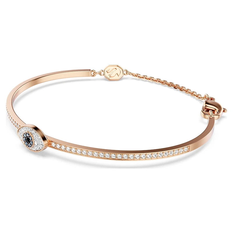 Symbolica bangle, Eye, Multicoloured, Rose gold-tone plated by SWAROVSKI