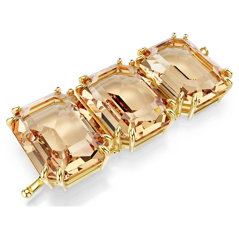 Millenia extender, Octagon cut, Caramel, 18K gold finish