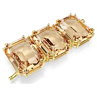Millenia extender, Octagon cut, Caramel, Gold-tone plated by SWAROVSKI