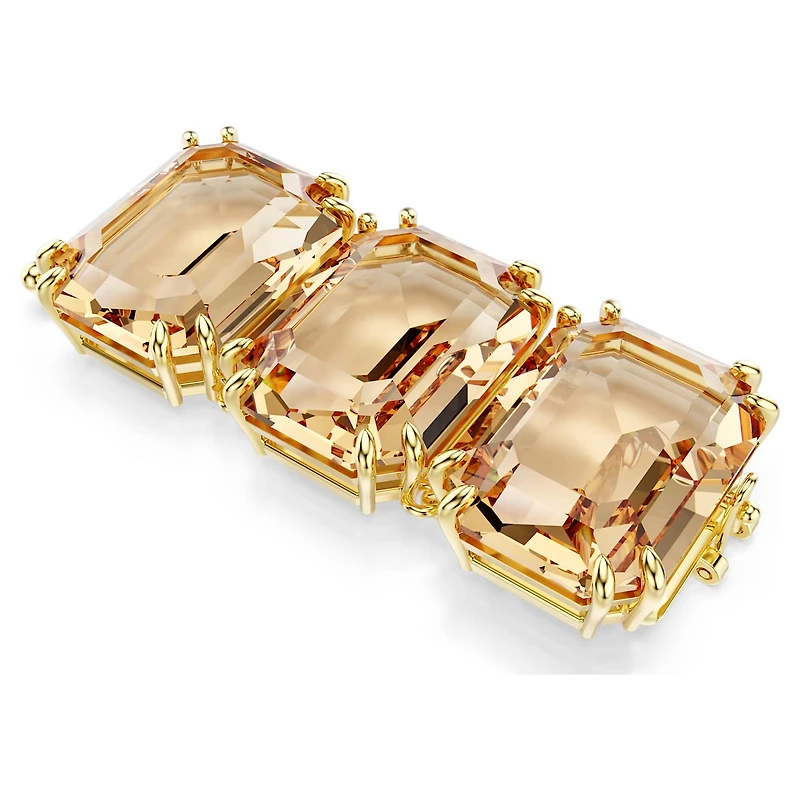 Millenia extender, Octagon cut, Caramel, 18K gold finish