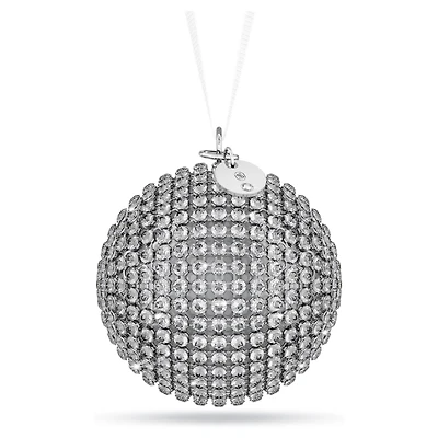 Holiday Magic Classics Crystal Mesh Ball Ornament, Silver tone