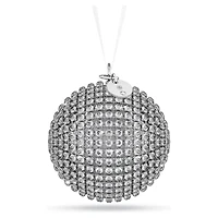 Holiday Magic Classics Crystal Mesh Ball Ornament, Silver tone