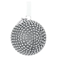 Holiday Magic Classics Crystal Mesh Ball Ornament, Silver tone