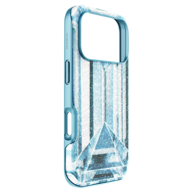 High smartphone case, Crystal effect, iPhone® 17 Pro, Blue by SWAROVSKI