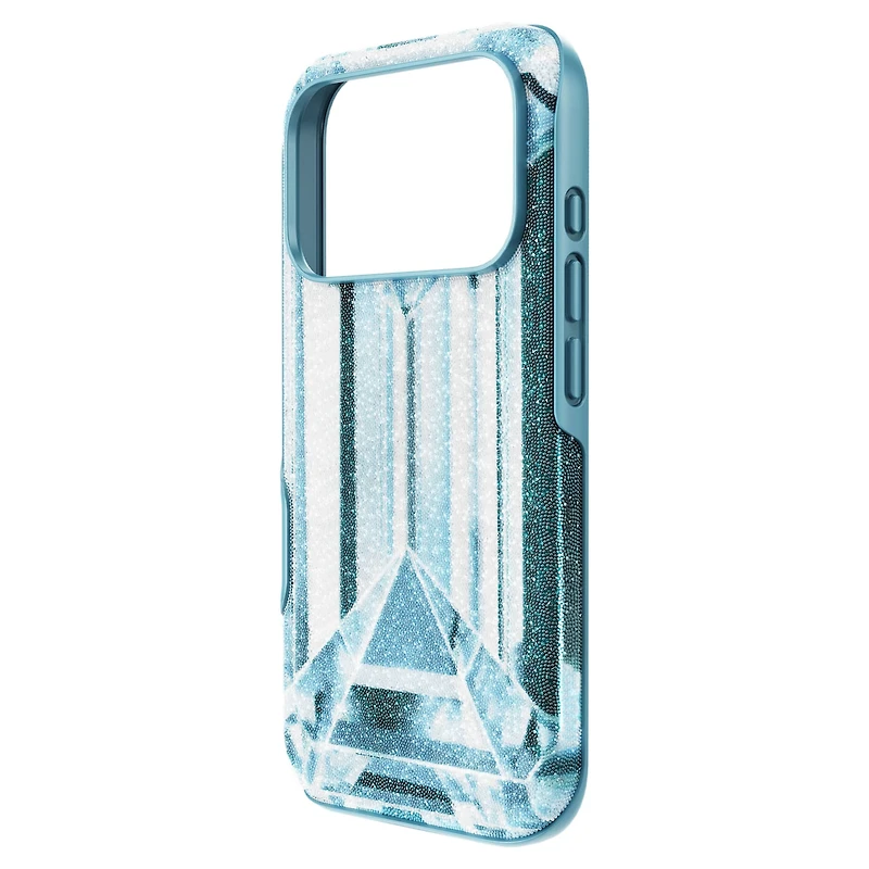 High smartphone case, Crystal effect, iPhone® 17 Pro, Blue by SWAROVSKI