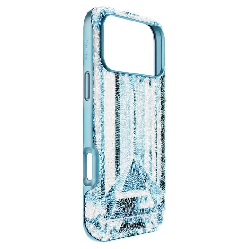 High smartphone case, Crystal effect, iPhone® 17 Pro Max, Blue by SWAROVSKI