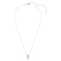 Hyperbola pendant, Round cut, White, Rhodium plated by SWAROVSKI