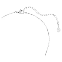 Hyperbola pendant, Round cut, White, Rhodium plated by SWAROVSKI