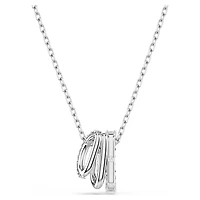 Hyperbola pendant, Round cut, White, Rhodium plated by SWAROVSKI