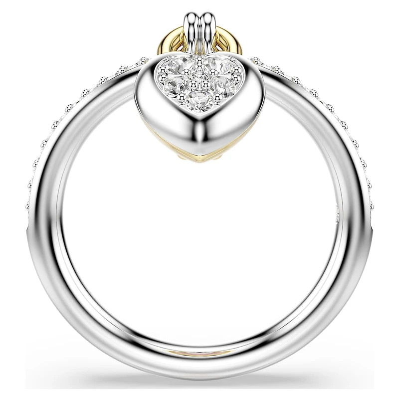 Idyllia motif ring, Mixed cuts, Heart, Pink, metal finish by SWAROVSKI