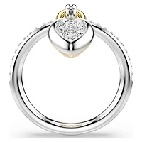 Idyllia motif ring, Mixed cuts, Heart, Pink, metal finish by SWAROVSKI