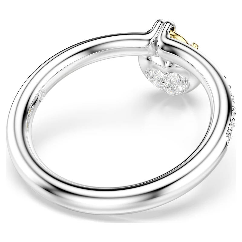 Idyllia motif ring, Mixed cuts, Heart, Pink, metal finish by SWAROVSKI