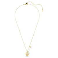Idyllia pendant, Mixed cuts, Heart, key, Pink, 18K gold finish