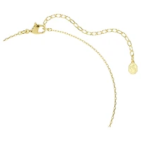 Idyllia pendant, Mixed cuts, Heart, key, Pink, 18K gold finish