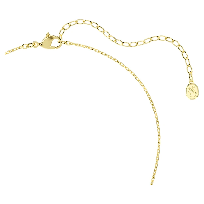 Idyllia pendant, Mixed cuts, Heart, key, Pink, 18K gold finish