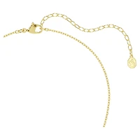 Idyllia pendant, Mixed cuts, Heart, key, Pink, 18K gold finish