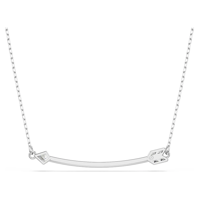 Idyllia pendant, Mixed cuts, Arrow, White, Rhodium plated by SWAROVSKI