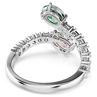 Ariana Grande x Swarovski open ring, Mixed cuts, Multicoloured, Rhodium plated by SWAROVSKI