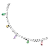 Ariana Grande x Swarovski necklace, Mixed cuts, Multicoloured, Rhodium plated by SWAROVSKI
