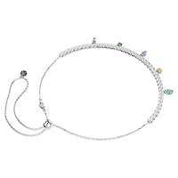 Ariana Grande x Swarovski necklace, Mixed cuts, Multicoloured, Rhodium plated by SWAROVSKI