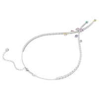 Ariana Grande x Swarovski necklace, Mixed cuts, Dragonfly, Multicoloured, Rhodium plated by SWAROVSKI