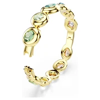 Gema bangle, Mixed cuts, Multicoloured, 18K gold finish