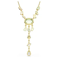Gema Y necklace, Mixed cuts, Multicoloured, 18K gold finish