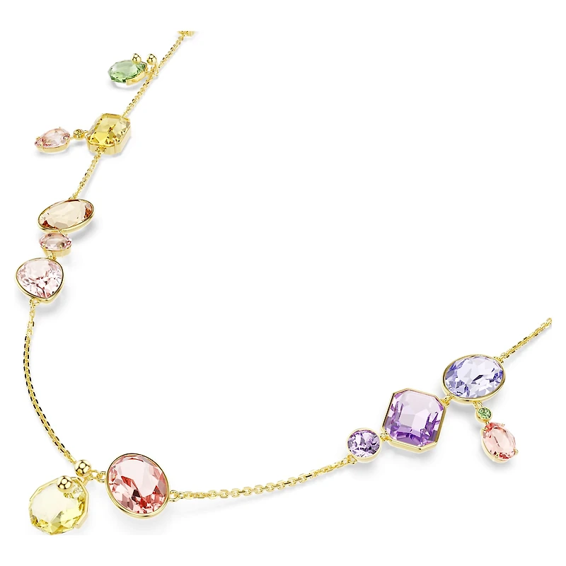 Gema strandage, Mixed cuts, Multicoloured, 18K gold finish