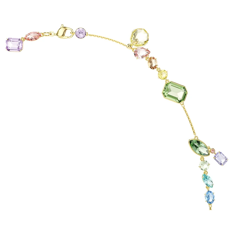 Gema strandage, Mixed cuts, Multicoloured, 18K gold finish