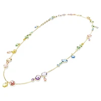 Gema strandage, Mixed cuts, Multicoloured, 18K gold finish