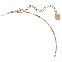 Mickey & Minnie pendant, Black, Rose gold-tone plated by SWAROVSKI