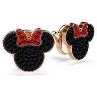 Mickey & Minnie stud earrings, Multicolored, Rose gold-tone plated by SWAROVSKI