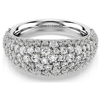 Sublima ring, White, Rhodium plated by SWAROVSKI
