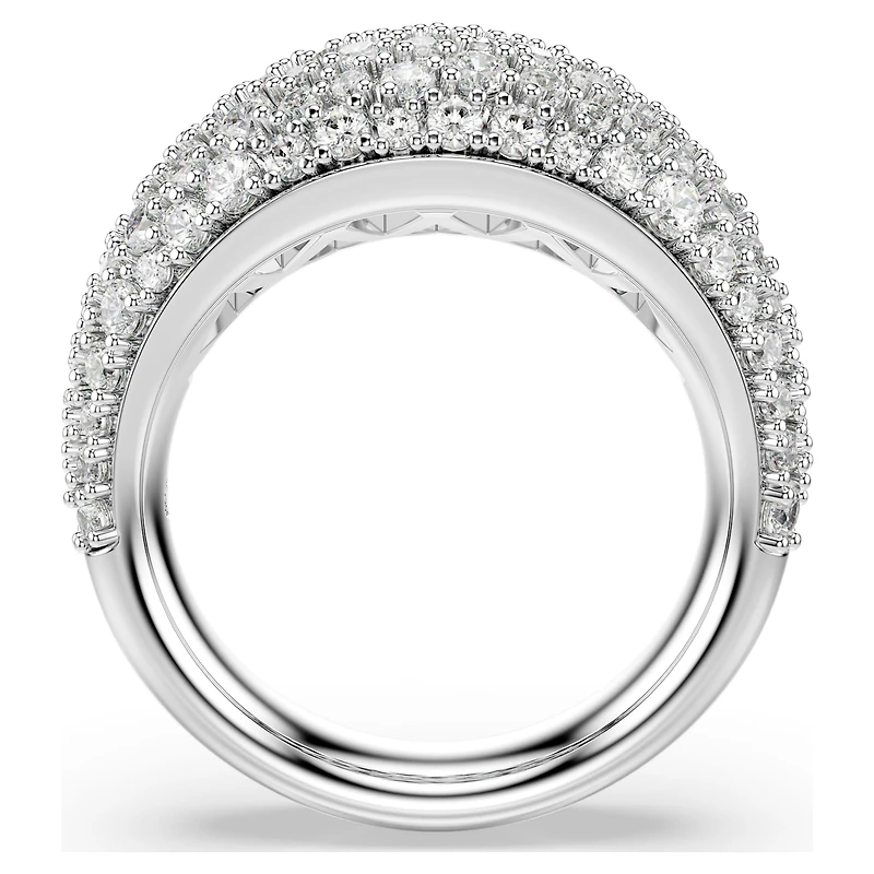 Sublima ring, White, Rhodium plated by SWAROVSKI