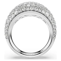 Sublima ring, White, Rhodium plated by SWAROVSKI