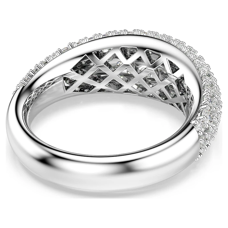 Sublima ring, White, Rhodium plated by SWAROVSKI