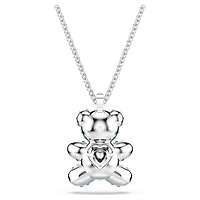 Teddy pendant, Bear, Blue, Rhodium plated by SWAROVSKI
