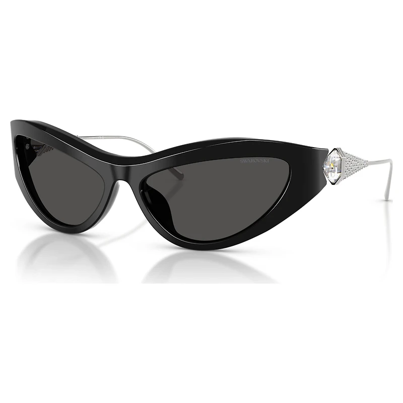 Sunglasses, Cat-Eye shape, SK6046, Black by SWAROVSKI