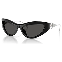 Sunglasses, Cat-Eye shape, SK6046, Black by SWAROVSKI