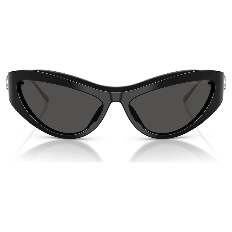 Sunglasses, Cat-eye shape, SK6046, Black by SWAROVSKI