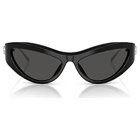 Sunglasses, Cat-eye shape, SK6046, Black by SWAROVSKI