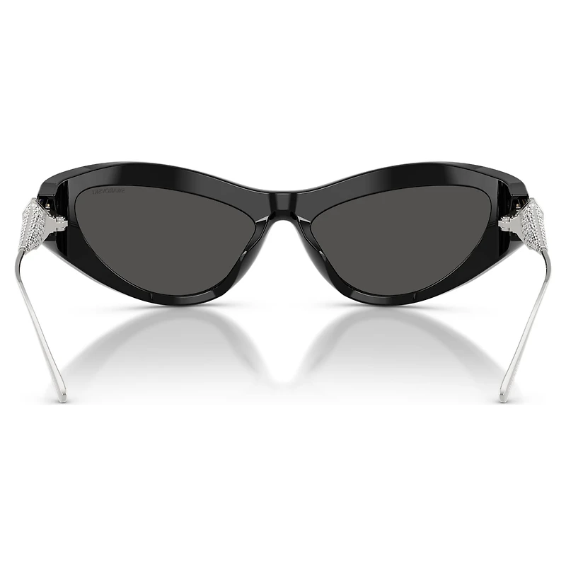 Sunglasses, Cat-eye shape, SK6046, Black by SWAROVSKI