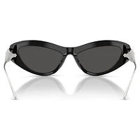 Sunglasses, Cat-eye shape, SK6046, Black by SWAROVSKI