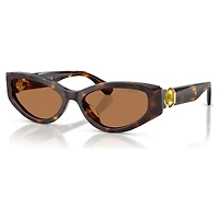 Sunglasses, Cat-eye shape, SK6045, Brown by SWAROVSKI