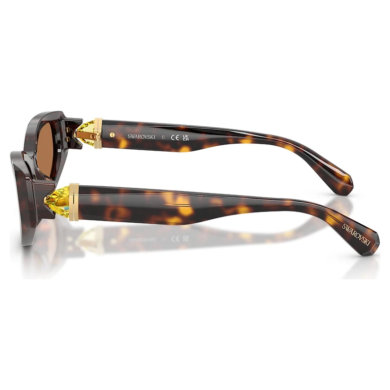 Sunglasses, Cat-eye shape, SK6045, Brown by SWAROVSKI